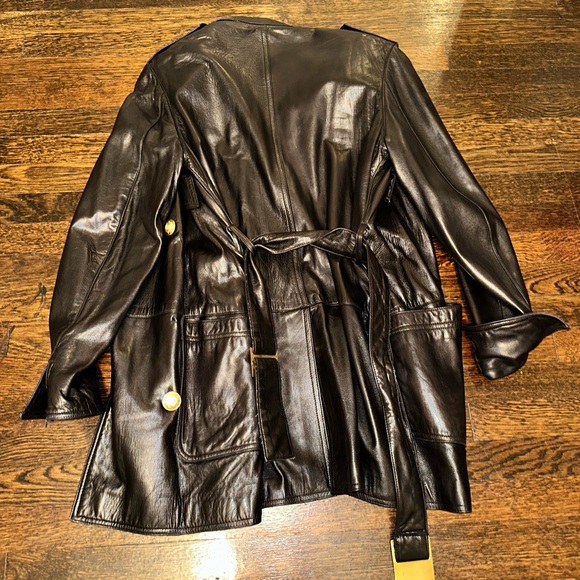 Vintage Butter Soft Leather Peacoat Woman’s Medium - Picture 5 of 5